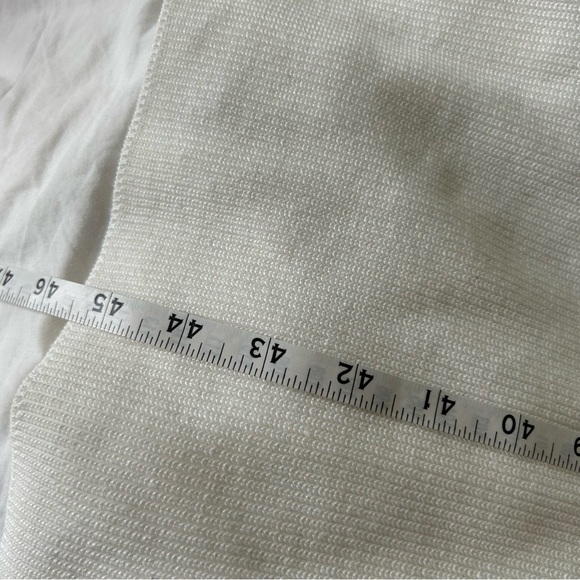 Knit Midi Dress Strapless White Knotted Bandeau Ribbed Medium - Picture 7 of 7